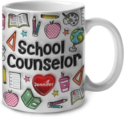 Miniatura 18 de Lotacy Regalos del profesor de arte, taza de café impresa 2D modificada para requisitos particulares del profesor de arte con su
