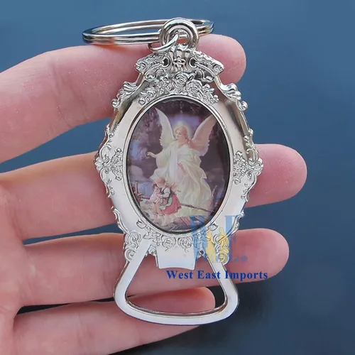 Miniatura 5 de 12 piezas llavero abrebotellas fiesta bautizo bautismo favores primera comunión recuerdos bautizo ángel de la guarda