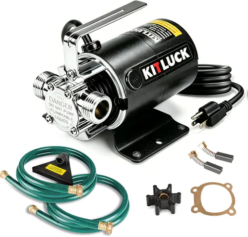 Miniatura 12 de KITLUCK Bomba de agua sumergible, bomba de sumidero de alto flujo de 1-1/4 HP 4500 GPH con interruptor de flotador, cable de alimentación de 23