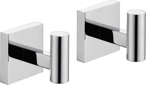 KOKOSIRI Ganchos para Bata Toalla y Abrigo de Baño para Baño Cocina Pared Paquete de 2 Cromo Acero Inoxidable B1013CH-P2 Cromo pulido