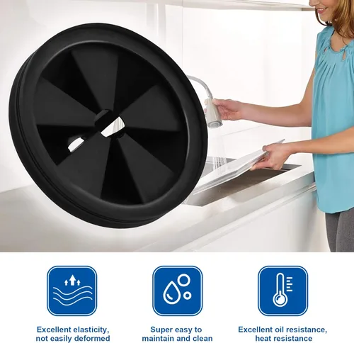 Miniatura 3 de Eliminación de basura, protector contra salpicaduras, deflector de fregadero, accesorios de piezas de triturador de desechos de alimentos, tapones 1