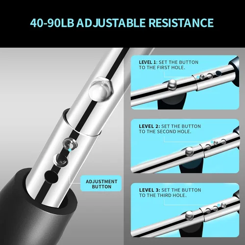Miniatura 4 de Twister - Entrenador de brazo de 40 a 90 libras, equipo de entrenamiento de pecho portátil ajustable para hombres y mujeres, entrenamiento de fuerza