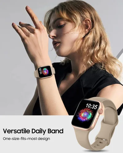 Miniatura 5 de TreasureMax - Correa deportiva compatible con Apple Watch de 38, 40, 41, 42, 44, 45, 46 y 49 mm, correa de silicona suave compatible con Apple Watch