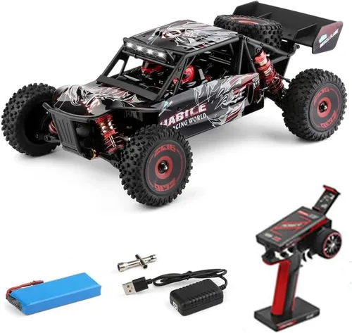 GoolRC WLtoys 124016 V2 - Auto a control remoto a escala 1:12, 4WD 46.6 mi/h, camión de carreras de alta velocidad, 2.4 GHz todo terreno todoterreno