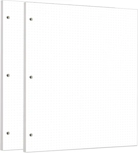 Miniatura 41 de Zelten 1 paquete A5 de 80 hojas/160 páginas 4 en 1 rayado cuadrado punteado en blanco hojas sueltas perforadas papel de repuesto de papel