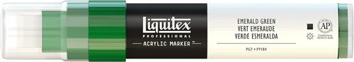 Miniatura 50 de Rotuladores de pintura Liquitex Professional, de punta ancha, Verde fosforescente, 8mm Verde fluorescente