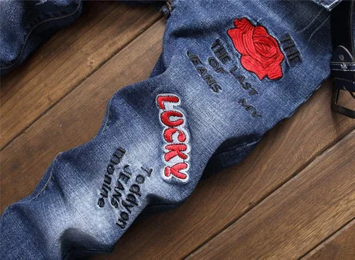 Miniatura 6 de AITITIA Jeans rasgados de corte regular para hombre