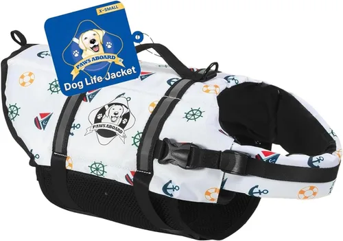 Miniatura 23 de Chaleco salvavidas para perros – Chaleco de natación para perros, ajustable, reflectante, cómodo, varios colores, patrones, chaleco de natación
