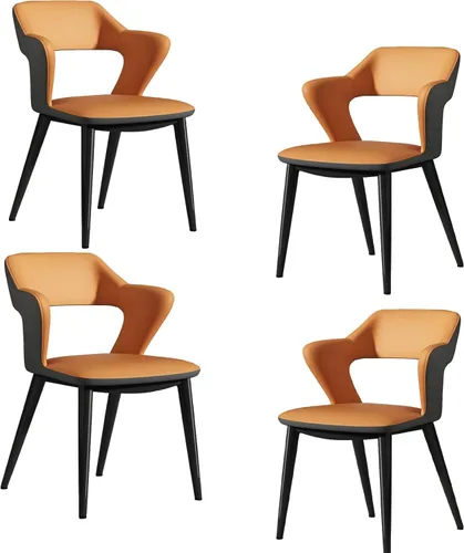 Miniatura 7 de Juego de sillas de comedor, silla decorativa de tela impermeable transpirable con marco resistente, sillas de acento con respaldo alto para oficina
