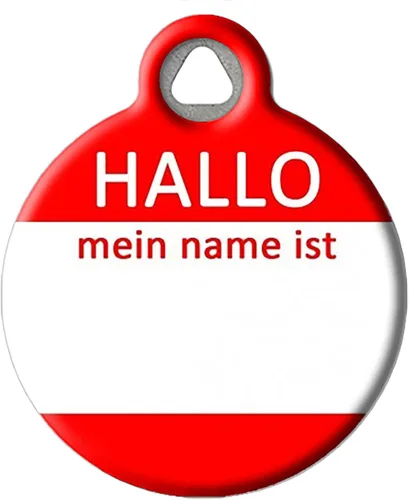 Miniatura 9 de Etiqueta de identificación personalizada con texto en inglés «Hello My Name» para perros y gatos, etiqueta de identificación personalizada