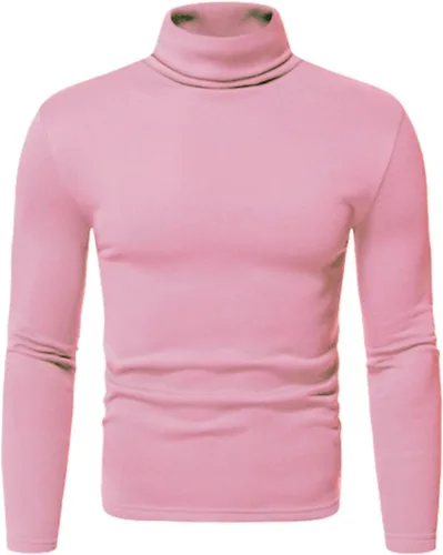 Miniatura 3 de Suéter básico de punto térmico de cuello alto para hombre