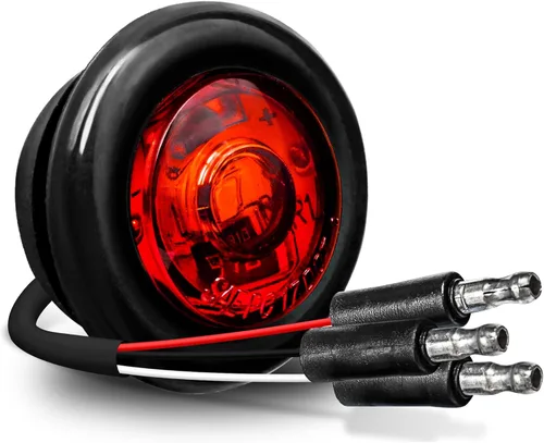 Miniatura 21 de TRUE MODS - 10 luces de marcador LED redondas de 3/4 pulgadas para remolque ámbar de 12 V [3 cables/DRL y señal de giro] [DOT FMVSS 108] [SAE P2PC]