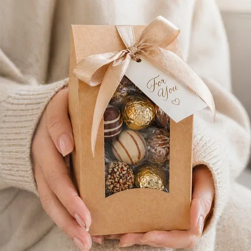 Miniatura 4 de Restaurantware Cajas de papel para llevar - 1 ventana - Kraft - Ángulo - Caja de 50 ct