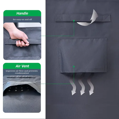 Miniatura 7 de F&J Outdoors Fundas para Sillas de Patio, Funda para Silla de Descanso de Asiento Profundo y Silla de Comedor, De Alta Resistencia, Impermeable, Gris