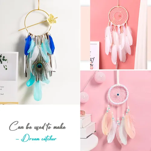 Miniatura 5 de FeelfunFeather 120 piezas de plumas de ganso coloridas naturales a granel de 6-8 pulgadas (15-20 cm). Plumas de ganso Nagoire para manualidades