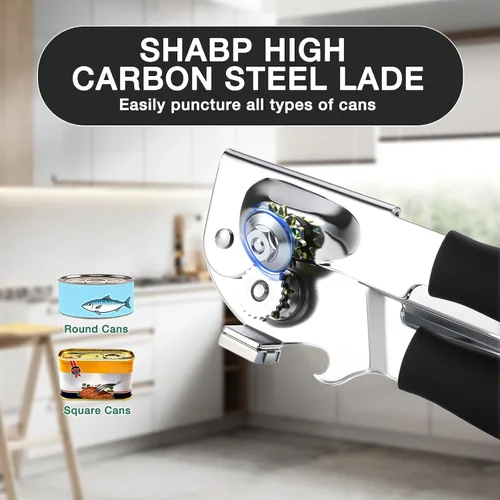 Miniatura 3 de Abrelatas comercial manual resistente con imán Extra Long Handles,Ergonomic Design Large Handheld Open Easy for Big Cans,Home Kitchens,Seniors &