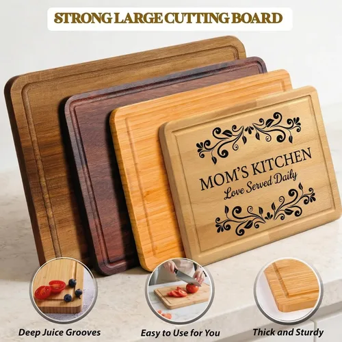 Miniatura 4 de Tabla de cortar personalizada como regalo para el día de la madre, mamá, abuela, esposa, decoración de cocina de madera grabada, regalo