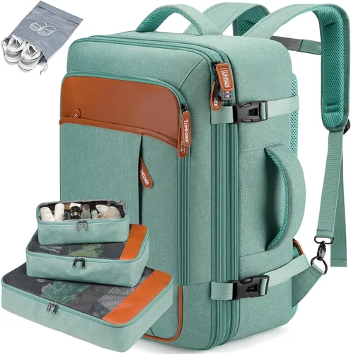 Miniatura 10 de Lumesner Mochilas de viaje de mano, extra grandes de 40 litros aprobadas para vuelos para hombres y mujeres, mochila de maleta expandible, Grande