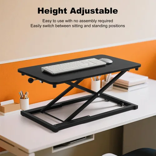 Miniatura 4 de Convertidor de escritorio de pie ajustable en altura, elevador de teclado para elevador de escritorio de pie, convertidor de altura de fácil