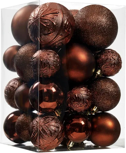 Miniatura 11 de Wironlst - Adornos de bola de Navidad de 30 piezas, adornos de Navidad de plástico irrompibles para árbol de Navidad, vacaciones, boda, fiesta Blanco