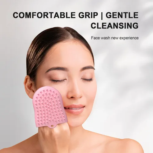 Miniatura 3 de Coolnice Cepillo de limpieza – Cepillos faciales de silicona para limpieza y exfoliación, guantes de masaje corporal, limpiador facial, almohadilla