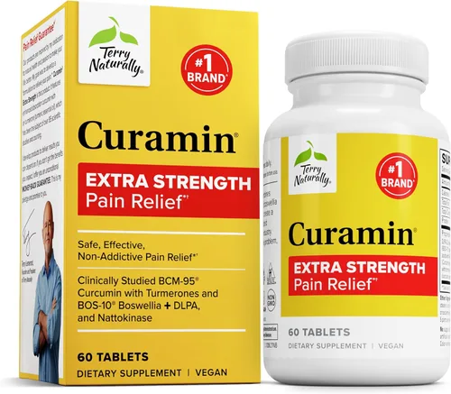 Terry Naturally Curamin Extra Strength - Curcumin & Boswellia Supplement for Healthy Circulation Support - Turmeric Supplement to Support Joints,