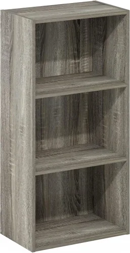 Miniatura 5 de Furinno Luder - Estantería abierta de 3 niveles, color roble francés