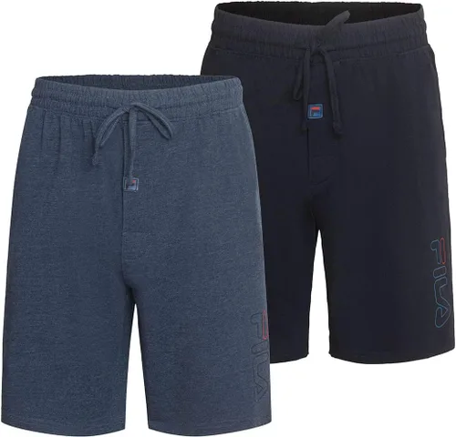 Fila Pantalón corto de pijama de noche 100% cepillado para hombre, varias opciones de tamaño (paquete individual o paquete de 2)