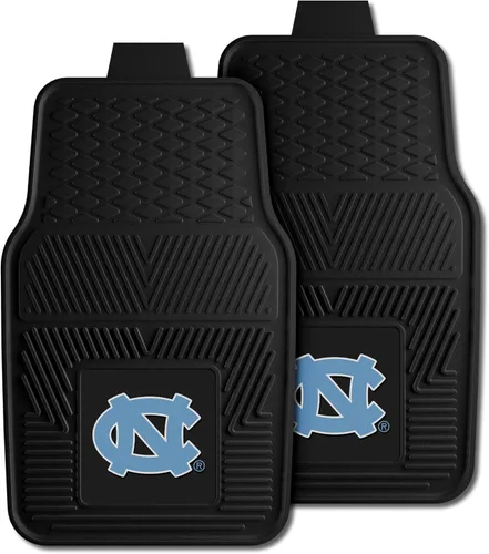 Alfombrillas para automóvil Fanmats, equipo NFL, set de 2 unidades, de vinilo, Juego de 2 alfombrillas para coche de vinilo, North Carolina Tar Heels