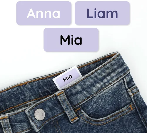 Miniatura 23 de TeddyLabels - Etiquetas de ropa para hogar de ancianos (120) – Etiquetas adhesivas con nombre para ropa y artículos personales. Etiquetas Azul