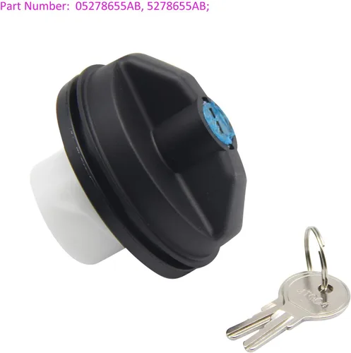 Miniatura 2 de 05278655AB 5278655AB - Tapa de combustible con bloqueo de gasolina, reemplazo para Jeep Wrangler Rubicon Sahara TJ JK, Jeep Patriot, Challenger, Ram