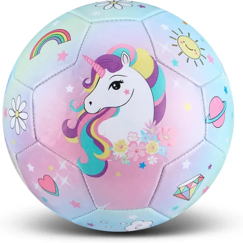 HyDren Balón de fútbol para niños, tamaño 3 con inflador, oficial de dibujos animados, duradero, deportes al aire libre, interiores, juego de
