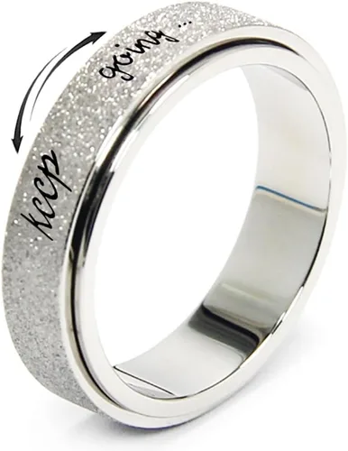 Miniatura 10 de Anillo de alivio de la ansiedad, anillo giratorio para aliviar el estrés, de acero inoxidable, anillo giratorio para mujeres, hombres, unisex