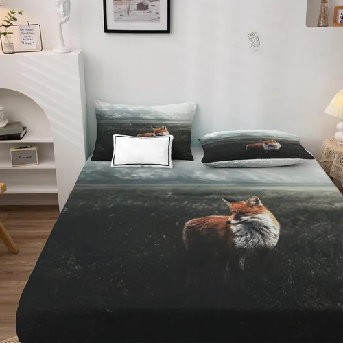 Miniatura 2 de Fox Sheets K8-&-45 - Juego de sábanas y fundas de almohada de 3 piezas, tamaño individual, sábanas bajeras de microfibra suave con bolsillo