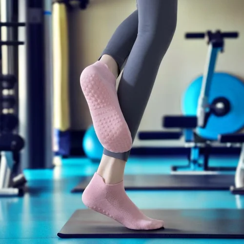 Miniatura 7 de Calcetines de agarre para mujer, pilates, yoga, calcetines de hospital antideslizantes con pinzas para mujer, calcetines adhesivos con cojín