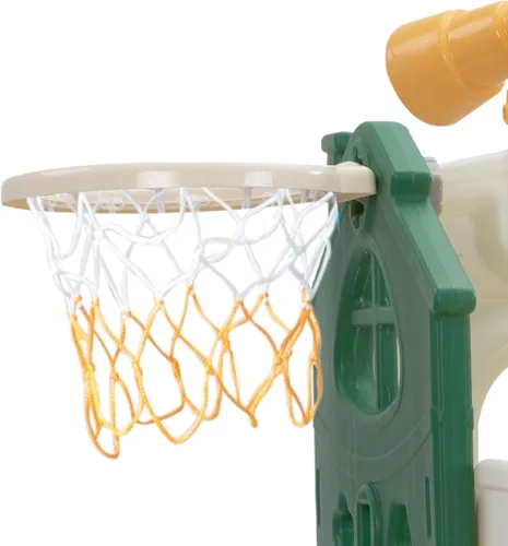 Miniatura 7 de JAXPETY Juego de tobogán y escalador 8 en 1 para niños pequeños, para interiores y exteriores, con escaleras, túnel, telescopio, almacenamiento, aro