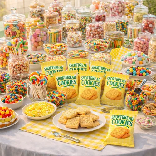 Miniatura 4 de Galletas de mantequilla gourmet, envueltas individualmente - Desayuno, té, café, escuela, oficina, fiesta, regalo de vacaciones, 30 bolsas