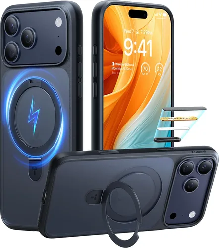 Miniatura 24 de TORRAS Funda magnética con función atril para iPhone 13/iPhone 14 [compatible con MagSafe], soporte resistente y versátil, grado militar, a prueba