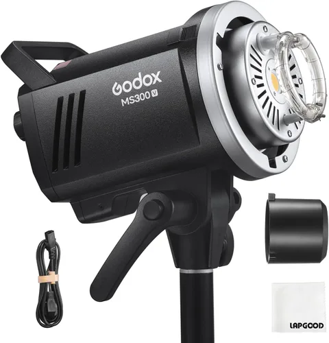 Miniatura 7 de Godox MS300 Flash de Estudio Compacto 300W 2.4G Monolight Inalámbrico con Lámpara de Modelado de 150W, Excelente Estabilidad de Salida de Potencia