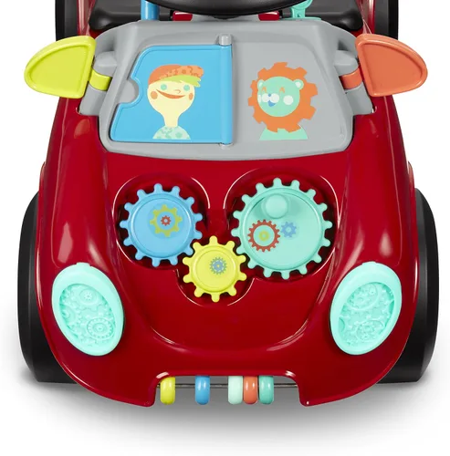 Miniatura 13 de Radio Flyer Busy Buggy, para niños pequeños de 1 a 3 años, 3 en 1 con 17 actividades sensoriales, función antipuntas, almacenamiento debajo