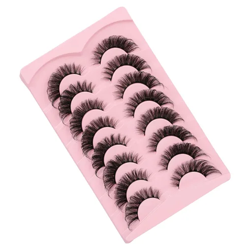 Miniatura 6 de Pestañas postizas de ojo de gato, aspecto natural, pestañas 3D de visón sintético, pestañas postizas de ojo de zorro, 8 pares