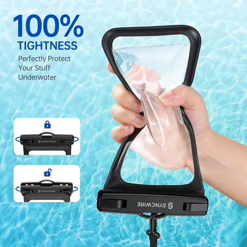 Miniatura 5 de Syncwire Funda impermeable para teléfono [paquete de 2] – Funda universal IPX8 impermeable para teléfono con cordón compatible con iPhone 13/12/11