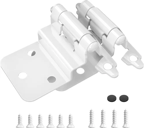 Miniatura 8 de Chibery Bisagras de gabinete insertadas de 3/8 pulg., paquete de 10 bisagras autocerrables de montaje frontal a nivel con topes para puertas