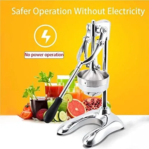 Miniatura 2 de Professional Stainless Steel Citrus Juicer, Heavy Duty Manual Squeezer for High Juice Yield, Ideal for Pomegranate, Lime, and Other Fruits
