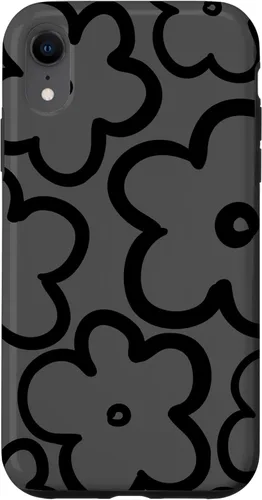 Miniatura 25 de Cute Flower Pattern Wildflower Charcoal Grey Black Floral Case for iPhone 17