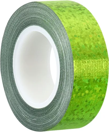Miniatura 12 de PATIKIL Cinta brillante con purpurina de 0.591 in x 16.4 ft, 1 paquete de cintas adhesivas holográficas decorativas para manualidades, álbumes