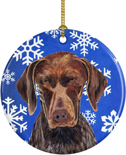 Miniatura 150 de Caroline's Treasures Cavalier Spaniel - Adorno de cerámica para colgar en el árbol de Navidad, para el hogar, Navidad, fiestas, regalo, 3 pulgadas