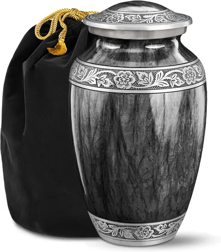 Urna Negra de Acuarela para Cenizas de Adulto Masculino – Grandes Urnas de Cremación para Cenizas Humanas – Urna Funeraria Conmemorativa para