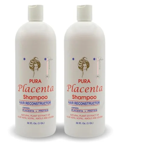 Miniatura 6 de Cabellina Pura Placenta Reconstructor Champú con Proteínas, Queratina Aminoácidos y Aceites Naturales - 32 fl oz - 1 unidad