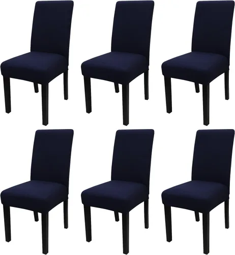 Miniatura 63 de JQinHome Juego de 8 fundas para sillas de comedor, fundas de alta elasticidad extraíbles y lavables, fundas protectoras de asiento para silla